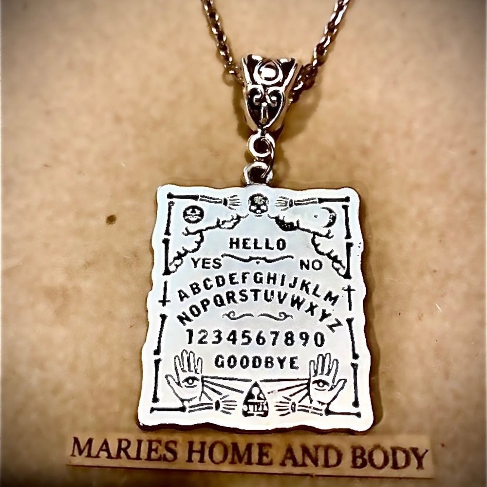Ouija Spirit Board Necklace New Unisex Jewelry Spooky Goth Halloween Haunted